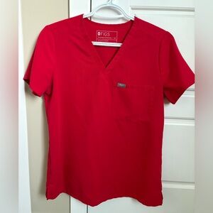 Figs Pop Red Scrub Set